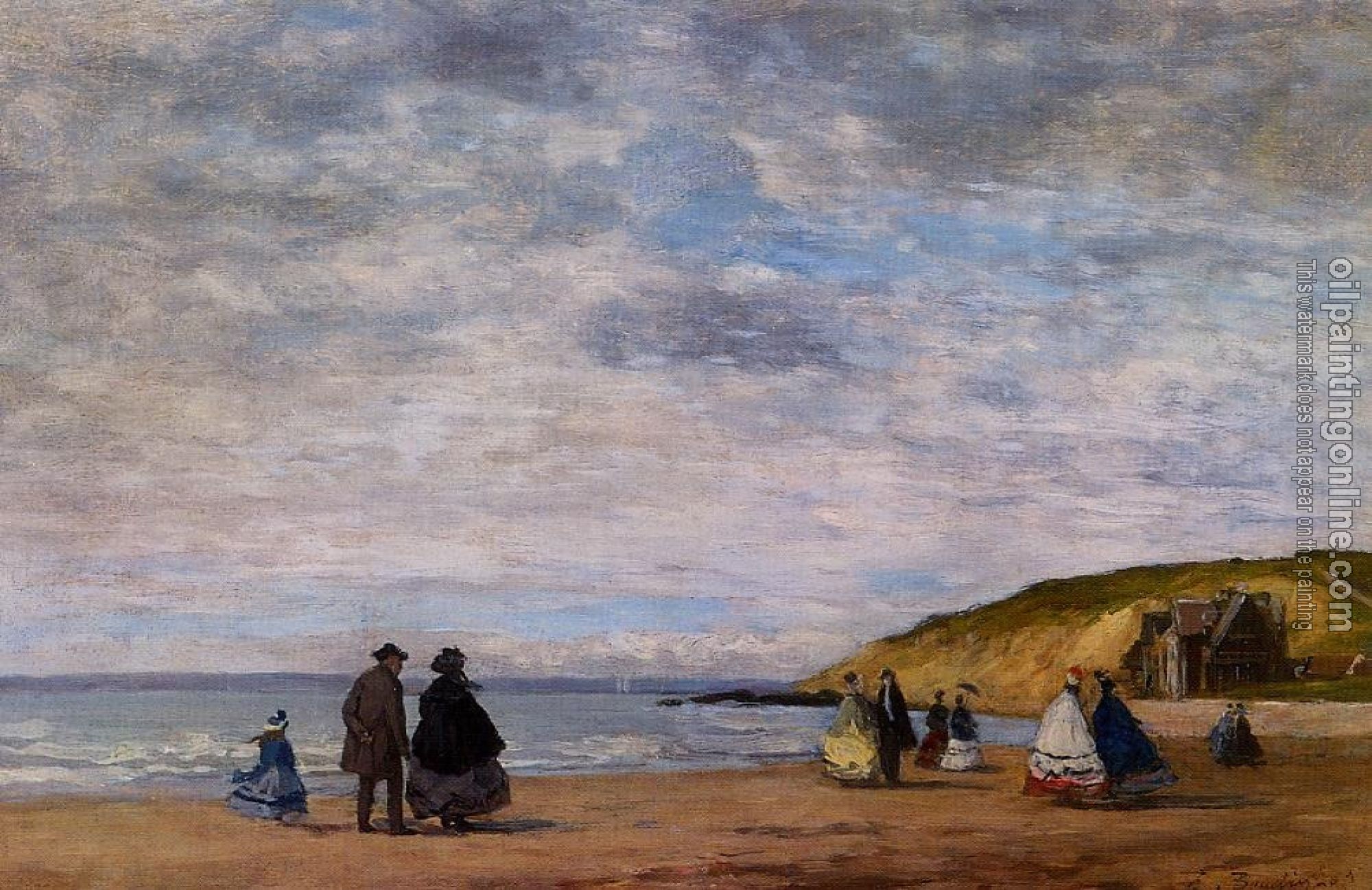 Boudin, Eugene - A Walk on the Beach